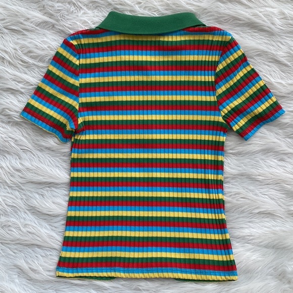 Zara | Multicolored Striped Ribbed Polo - Picture 10 of 13